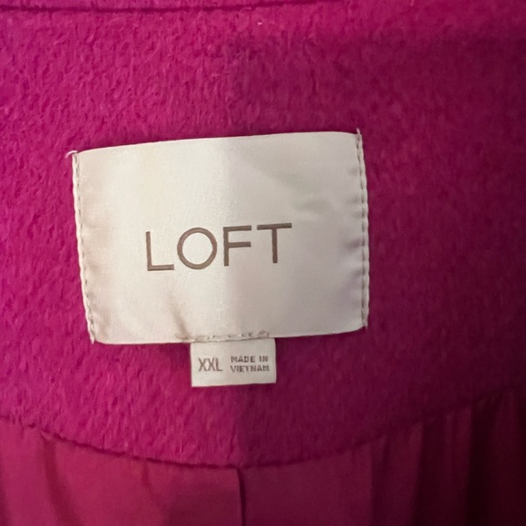 EUC/Like New LOFT XXL Fushia Wool Blend Winter Coat - Picture 3 of 6